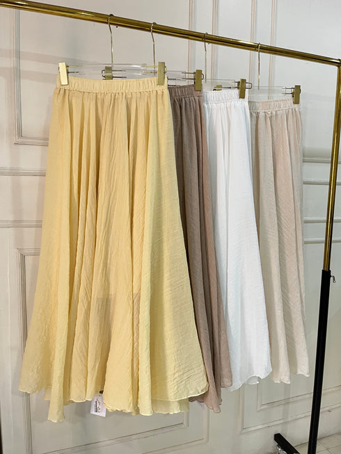 Summer Cotton Flare Long Skirts